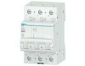 OEZ:42094 LTS-63B-3 Jistič In 63 A, Ue AC 230/400 V / DC 180 V, charakteristika B, 3pól, Icn 10 kA