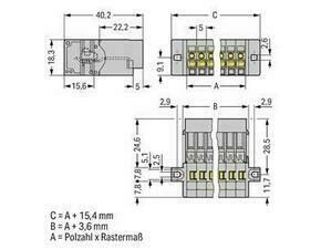 WAGO 769-602/002-000 1vodičový konektor s pájecími piny