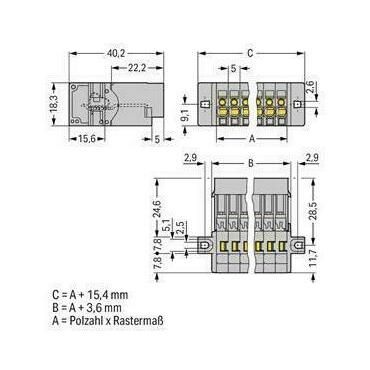 WAGO 769-602/002-000 1vodičový konektor s pájecími piny