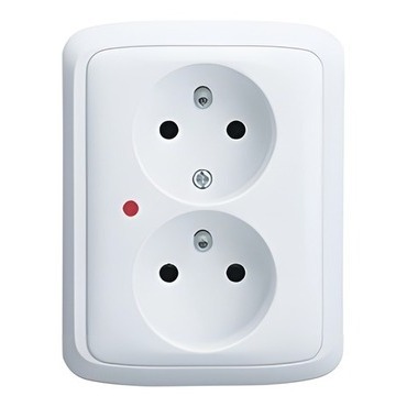 SEZ ZPO D ATA2 iS-3kV-B Zásuvka ABB Tango 2 pootočená bílá, balení po 1 ks