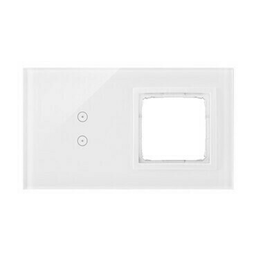 Kryt dotyk. ovl. SIMON DSTR230/70, 1 ovl. Simon 54 Touch, 2 dotyk.+1 otvor, perlová/bílá