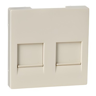 SCHN MTN4562-0344 Merten - Centrální deska pro datovou zásuvku, 2xRJ45, clonky, System M, White Crea