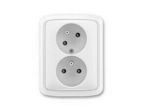 ABB 5513A-W02357 B Zásuvka kompletní CZ1x2, 16A, 250 Vstř., bezšroub. 99-Blistry