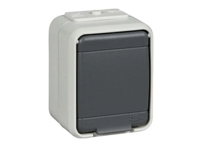 SCHN 455009 ELSO Aqua-Top - zásuvka SCHUKO, 250V, 16A, IP44, světle šedá