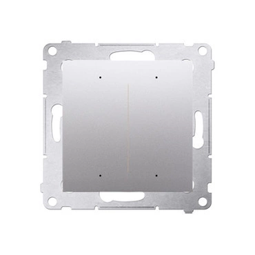 Ovladač osvětlení SIMON DEW2W.01/43, tlačítkový, Switch D, Wi-Fi, stříbrná matná metalizovaná