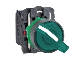 SCHN XB5AK123M5 Ovládač otočný prosvětlený s LED, 1 Z + 1 V, 230...240V - zelený RP 1,5kč/ks
