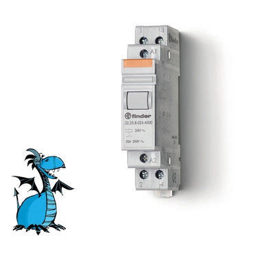 FINDER 22.23.8.024.4000 Relé instalační, 1Z_1R/20A, 24V AC RP 0,11kč/ks