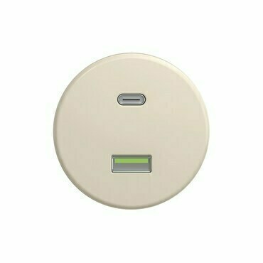 Zásuvka USB A+C GREENLUX KLIKLAP B/USB, béžová
