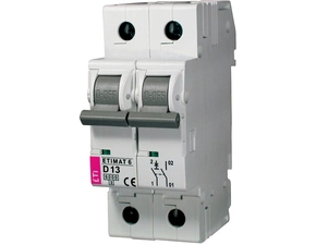Jistič dvoupolový ETI 002162515, ETIMAT 6 1p+N D13