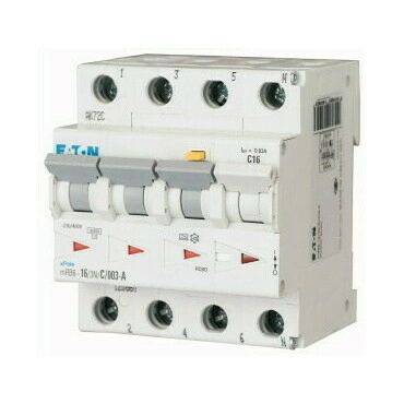 EATON 120656 mRB6-16/3N/B/03-A Chránič s nadproud.ochranou, Ir=250A, typ A, 3+N, 6kA, char B, In=16A