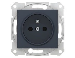 SCHN SDN2800170 Sedna - Zásuvka 2P+PE s clonkami, Graphite