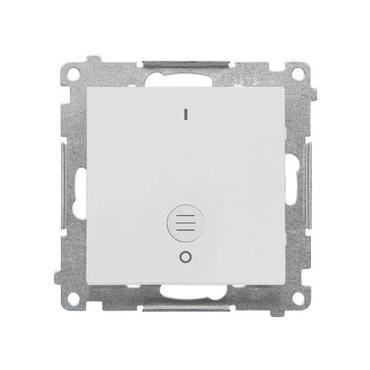 Spínač dvoupólový SIMON TW2L.01/114, LED podsv., ř.2So, 10A/250V~, bezšr. sv., světle šedá mat
