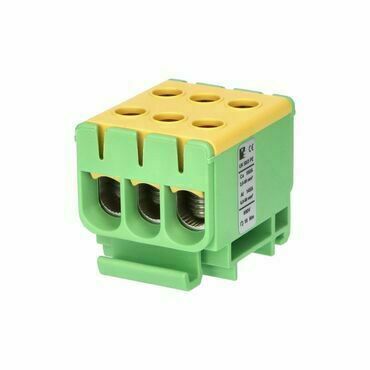 Svorka univerzální ELEMAN 1006618, UK 50/3 PE, 160A, 1pól., AL/CU, krytá, zel.-žl.