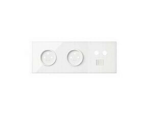 Sestava 3 násobná: 2 zásuvky+1 TV+1 RJ45, bílá