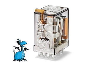 FINDER 55.34.8.230.5040 Relé prům.min., DIN, 4P/7A, 230V AC, MA_MI, Au RP 0,04kč/ks