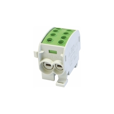 EL 1003169 Svorkovnice rozbočovací HLAK 70//1 C PE, 160A, 1pól., CU, IP20, zelená, na DIN (bal.3)