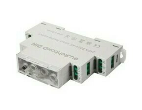 Spínač SIMON EW2W.DIN, 2 nás. na DIN, ovl. chytrým telef., vest. měř. spotř., 2x5A, Wi-Fi, bílá mat