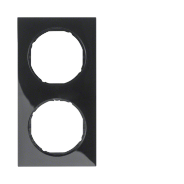 HAG 10122245 Rámeček 2-násobný, Berker R.3, černá, lesk