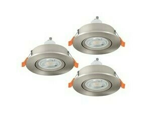 Vestavné svítidlo BARRANCO GU10, 3ks matný nikl O84 mm 3x4,5W EGLO