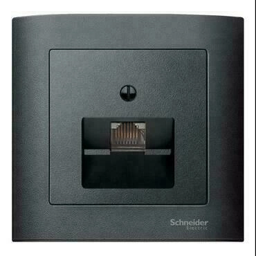 SCHN MTN298314 Merten - Centrální deska pro Mechanismus 1xRJ45, System M, Antracit