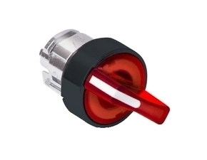 SCHN ZB5AK1843 Ovládací hlavice otočná prosvět., 3 p.s návrat. zprava do stř. - rudá