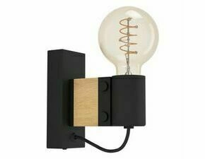 Svítidlo nástěnné EGLO WL 1 E27 SCHWARZ HOLZ BAILRIGG