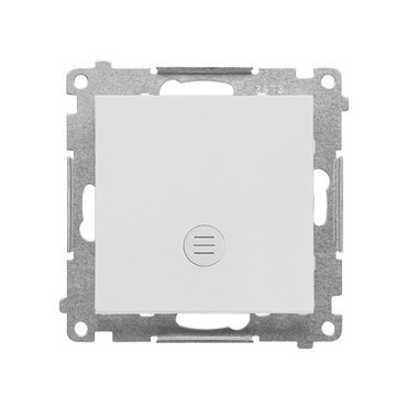 Spínač jednopólový SIMON TW1ZL.01/114, signal. LED podsv., ř.1So, bezšr. sv., světle šedá mat