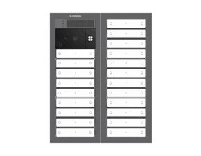 DV SYSTEM: 35 až 42 tlačítek (dělené jm.) + KAMERA + BOD Lite: čtečka RFID čipů MIFARE 13,56MHz (3M+