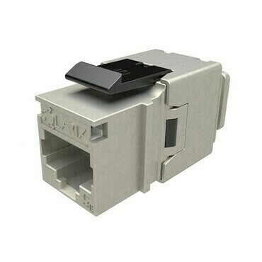 Keystone datový SOLARIX SXKJ-5E-STP-BK-NA, CAT5E, STP, RJ45, šedá, rychlozařezávací