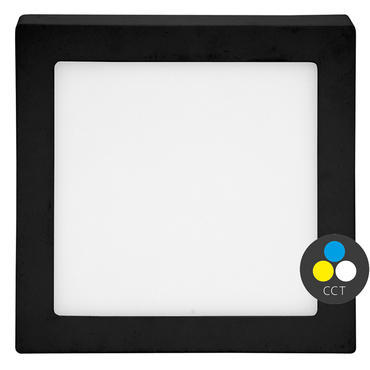 LED panel ECOPLANET RAFA 2 25W, 2260lm, CCT 3000/4000/6000K, IP20, černá