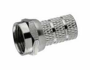 Konektor anténní EMOS K7311, F konektor, vidlice, šroubovací, bílá, 4/4,9 mm