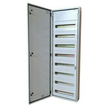 SEZ T-BOX 144/8/18  Kovová skříň T-BOX, nástěnná, 144 modulů - 8 řad, IP 65, 1400x450x125 mm