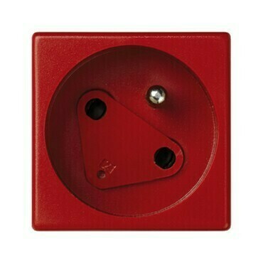 Zásuvka K45 SIMON KS02/6, 1 nás., DATA se sign., natoč., klíč, 16A/250V~, šr. sv., červená