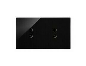 Kryt dotyk. ovl. SIMON DSTR233/73, 2 ovl. Simon 54 Touch, 2 dotyk.+2 dotyk., lávová