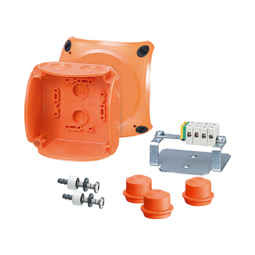 HEN FK 0402 Krabicová rozvodka se zachováním funkčnosti se svorkovnicí 2,5 mm2, Cu