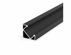 LED profil rohový GREENLUX AL-PROFIL (V) B 1m, černá