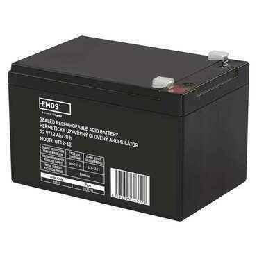 Akumulátor olověný EMOS SLA 12V 12AH FAST.6,3 MM B9656