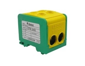 BEČOV U250D24 Distribuční blok DTB 2×50 žluto-zelený