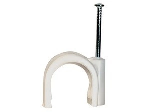 MALPRO H.7002AM50 Příchytka kabelová s hřebíkem, 3-4 mm, bílá, balení 50 ks
