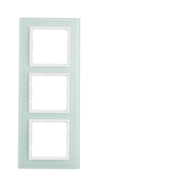 HAG 10136909 Rámeček 3-násobný, Berker B.7, sklo, bílá