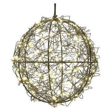 EMOS DCTW33 200LED BLACK METAL BALL IP44 FLASH WW