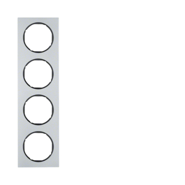 HAG 10142284 Rámeček 4-násobný, Berker R.3, alu/černá