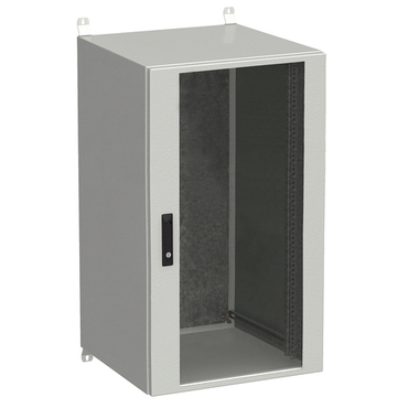 Rozvaděč nástěnný SOLARIX LC-20-24U-66-12-G, 19", 24U, 600x600 mm, skleněné dveře, zámek, venkovní