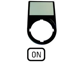 EATON 216496 M22S-ST-GB6 Nosiče štítků-komplety, 30x50mm, oblé, černé ON