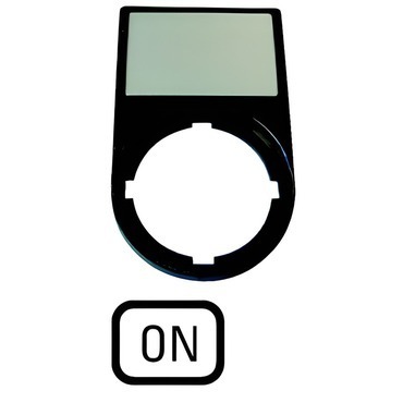 EATON 216496 M22S-ST-GB6 Nosiče štítků-komplety, 30x50mm, oblé, černé ON