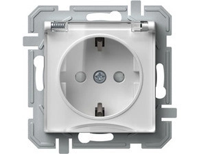 TEM ZÁSUVKA SCHUKO+KRYT 2P+E 16A 250V~ BV XO PP XO bílá/bílá