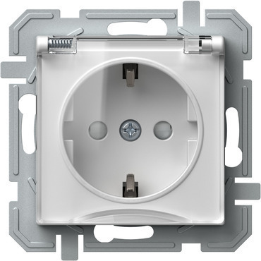 TEM ZÁSUVKA SCHUKO+KRYT 2P+E 16A 250V~ BV XO PP XO bílá/bílá