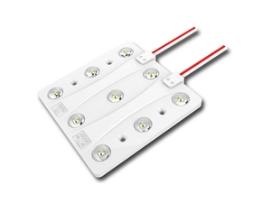 LED modul MC LED 9x SMD3030, 7 W, 12 V, 580 mA, 6550 K, vyzařovací úhel 170°, IP65