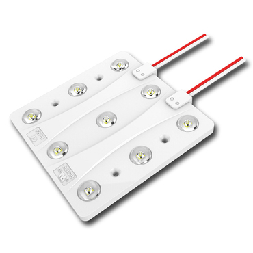 LED modul MC LED 9x SMD3030, 7 W, 12 V, 580 mA, 6550 K, vyzařovací úhel 170°, IP65