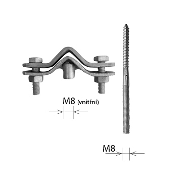 Vrut kombinovaný KOVO 26598 vrut/šroub M8, L-160 (k DUD UNI)